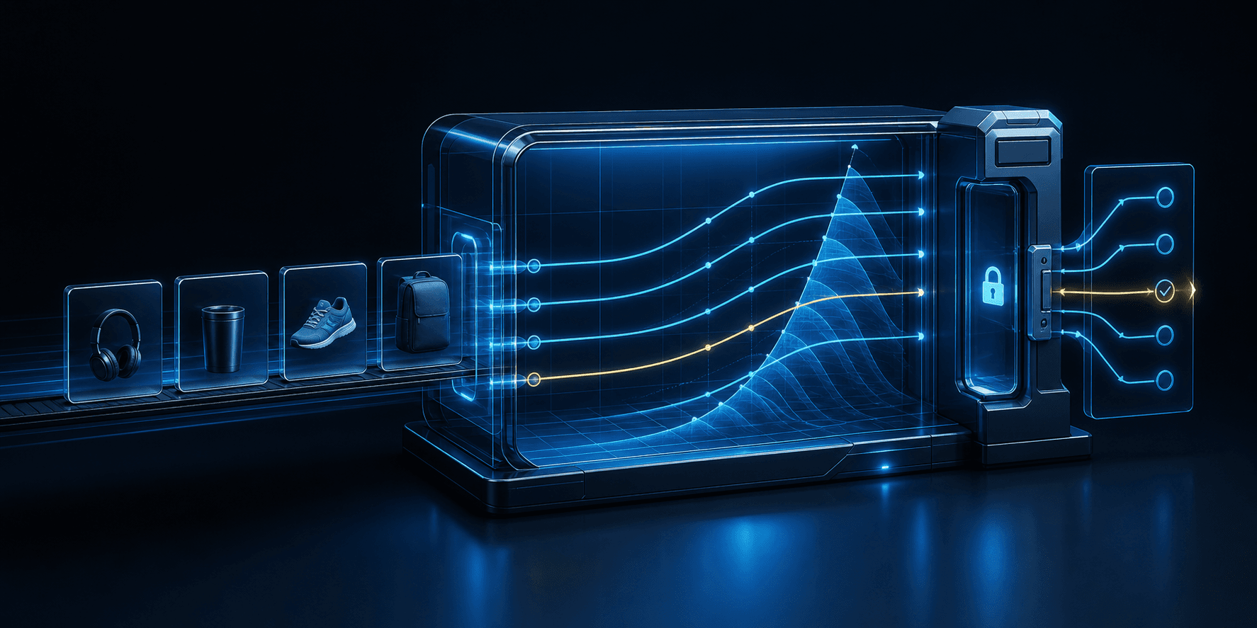 Controlled pricing simulation with demand paths and an approval gate